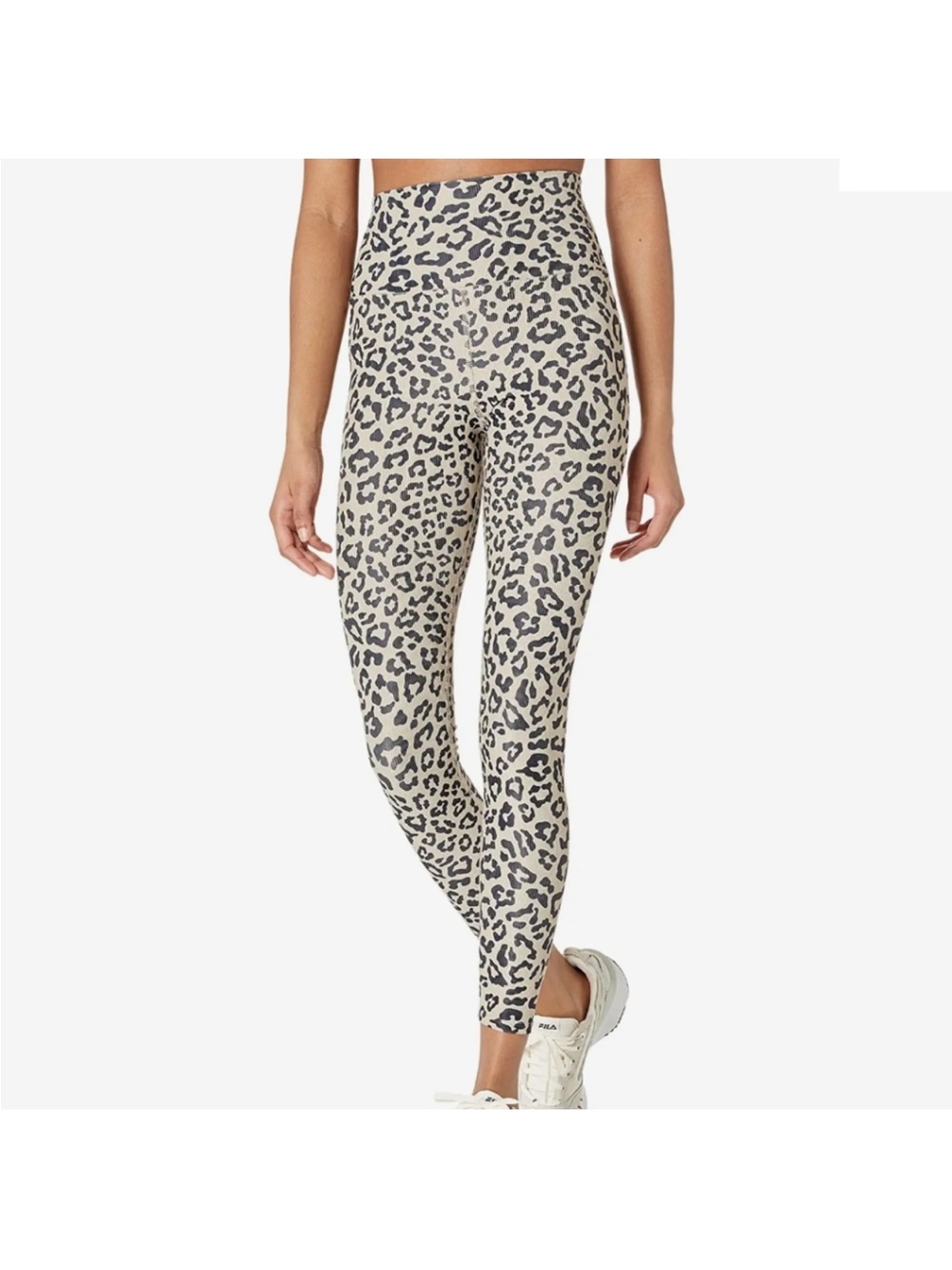 Beach Riot Leopard Print 7/8 Leggings High Rise Tan Black Size Small - Picture 10 of 10